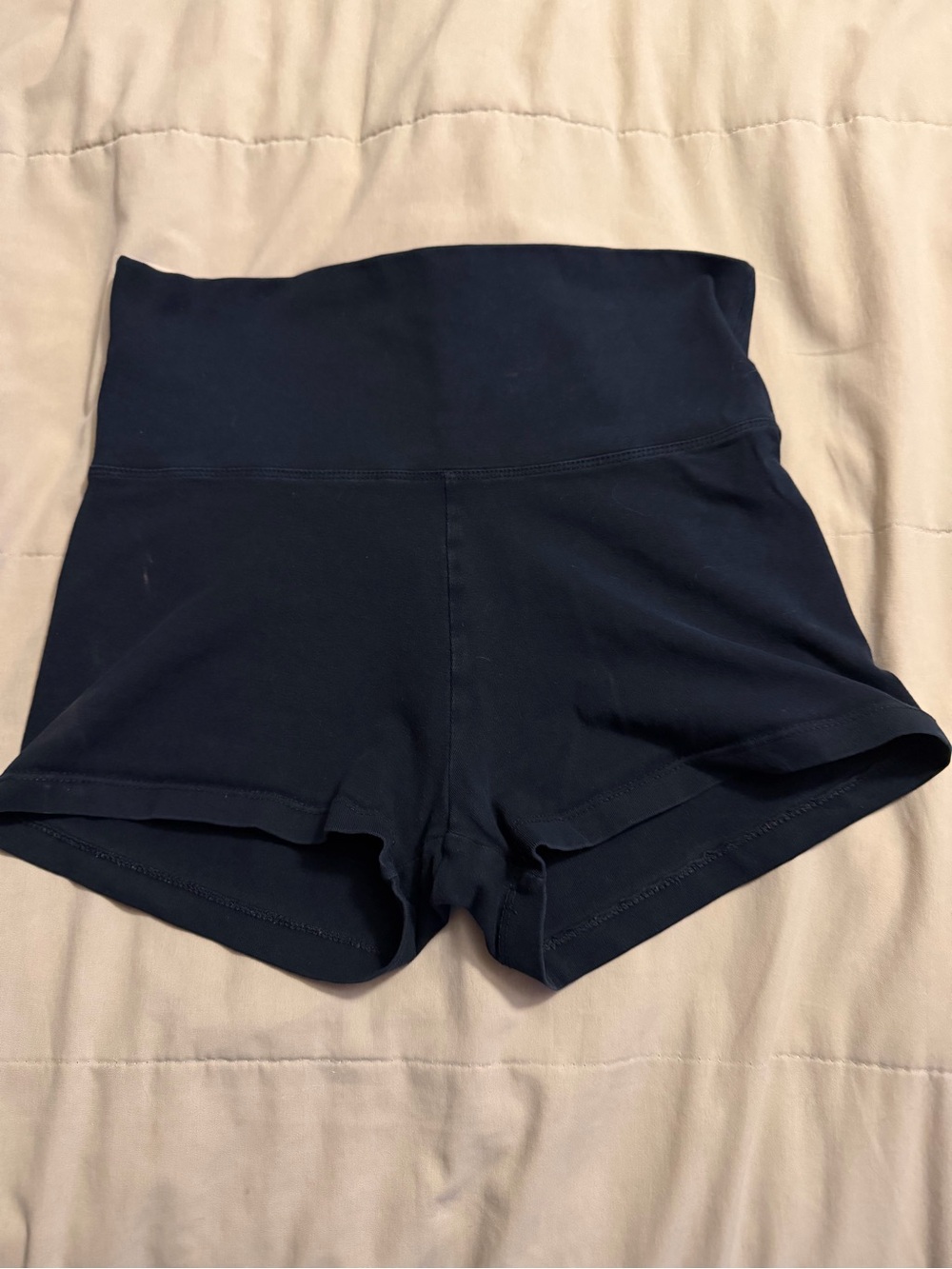 Forever 21 High-Waist Navy Stretch Shorts - Picture 1 of 3